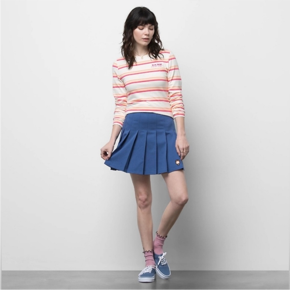 Vans Sunset Pleated Blue Mini Skirt